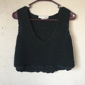 baggy knitted crop top